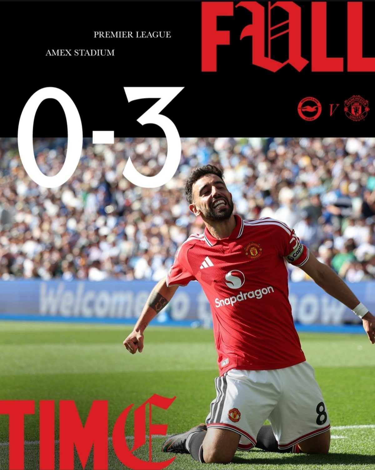 Hasil akhir MU vs Brighton di pekan terakhir Liga Inggris 2025/2026. (tangkapan layar ig manutd)