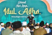 Salat Idul Adha di lapangan Bumi Gora Kantor Gubernur NTB. (humas pemprov NTB)