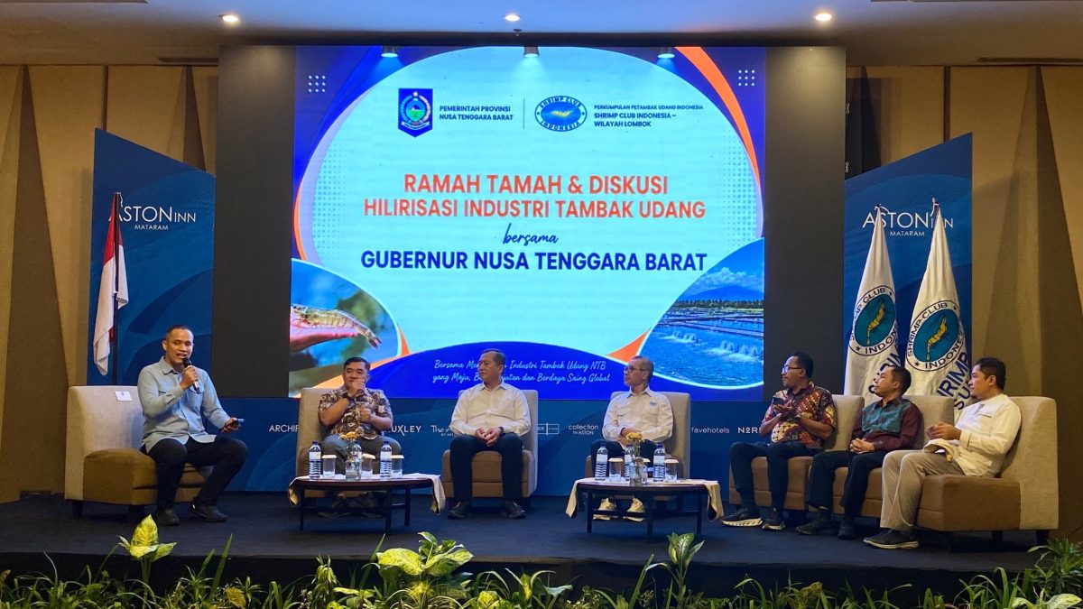 Hilirisasi tambak udang. (humas pemprov ntb)