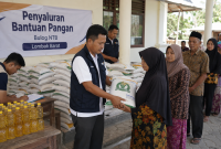 Ilustrasi bantuan pangan.