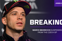 Pembalap Aprilia Racing Marco Bezzechi dilarang tampil untuk GP Ceko. (chatgpt AI)