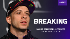 Pembalap Aprilia Racing Marco Bezzechi dilarang tampil untuk GP Ceko. (chatgpt AI)