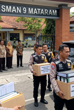 Polisi Periksa Puluhan Saksi Dugaan Korupsi Dana BOS SMAN 9 Mataram