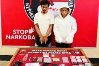Satresnarkoba Polres Bima menangkap terduga pelaku pengedar sabu. 