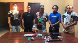 Polisi menangkap terduga pengedar sabu di Kabupaten Bima. (humas polres bima)
