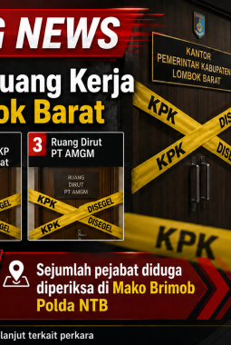 Breaking News: KPK Segel 2 Ruangan Pejabat di Lombok Barat, Bupati LAZ Diperiksa di Mako Brimob