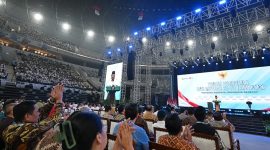 Presiden Prabowo Subianto menghadiri Puncak Peringatan Hari Koperasi ke-79 Tahun 2026 yang digelar di Indonesia Arena, Jakarta, pada Minggu, 12 Juli 2026. Foto: BPMI Setpres