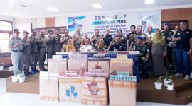Barang bukti rokok ilegal yang diamankan tim gabungan dari operasi di Pelabuhan Lembar.