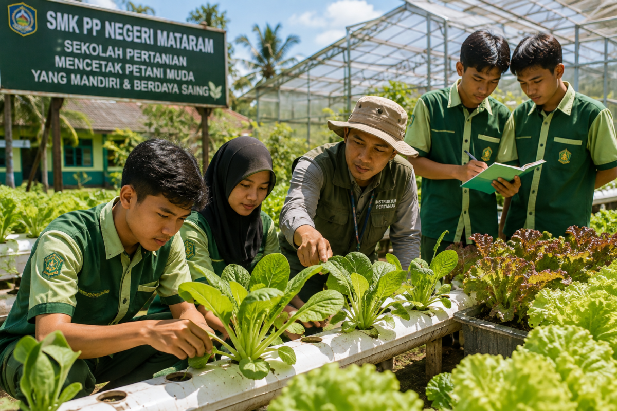 Ilustrasi petani muda