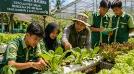 Ilustrasi petani muda