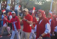 Kemeriahan menyambut Hari Kemerdekaan RI di Kota Mataram.