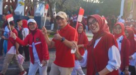 Kemeriahan menyambut Hari Kemerdekaan RI di Kota Mataram.