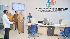 Wagub NTB saat berkunjung ke kantor BPS NTB.