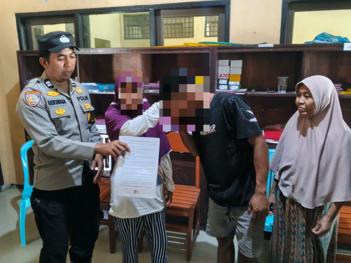 Polsek Lingsar mendamaikan kasus penganiayaan terhadap ibu tiri di Lingsar, Lombok Barat.
