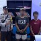 Polisi mengamankan pelaku penganiayaan di Pelabuhan Badas, Sumbawa.
