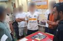 Terduga penyalahguna narkoba yang diamankan polisi.