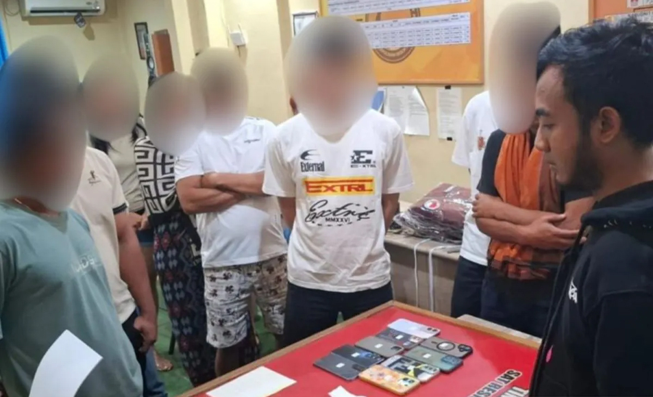 Terduga penyalahguna narkoba yang diamankan polisi.
