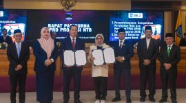 Gubernur NTB, Wakil Gubernur NTB bersama pimpinan DPRD NTB usai penandatanganan KUA-PPAS Perubahan 2026.