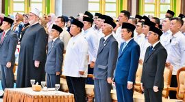 Presiden Prabowo Subianto menghadiri Resepsi Kesyukuran 100 Tahun Pondok Modern Darussalam Gontor (PMDG) yang digelar di Balai Pertemuan Pondok Modern (BPPM), Pondok Modern Darussalam Gontor Putra Kampus Pusat, Kabupaten Ponorogo, Provinsi Jawa Timur, pada Sabtu, 19 September 2026. Foto: BPMI Setpres/Laily Rachev