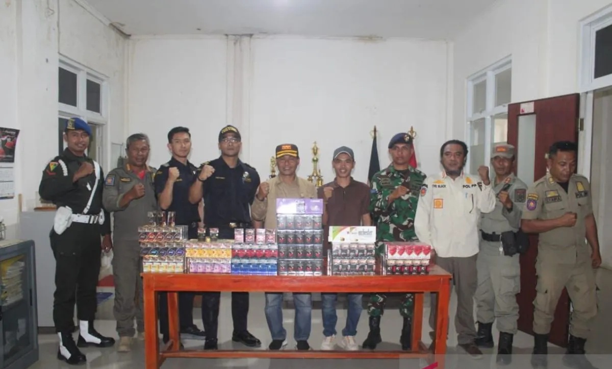 Barang bukti rokok ilegal yang diamankan Satpol PP Kota Bima.