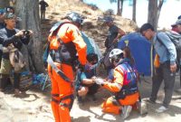 Evakuasi pendaki di Gunung Rinjani